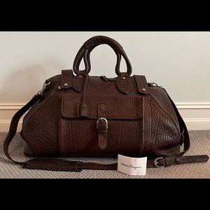 Ferragamo brown crocodile leather weekender bag. Brand new with dust bag.